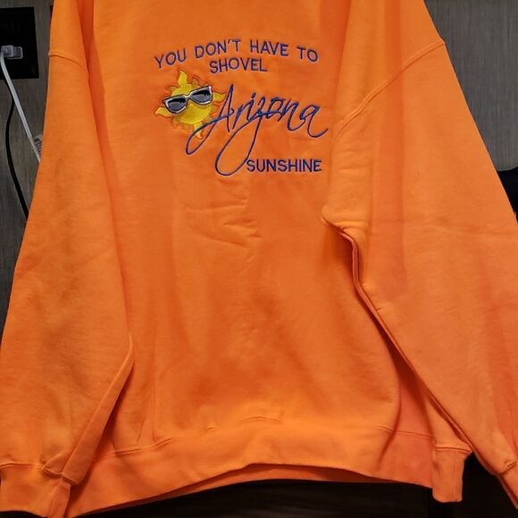 Women's Bright Orange Arizona Sweatshirt Sz 2XL - Picture 3 of 3